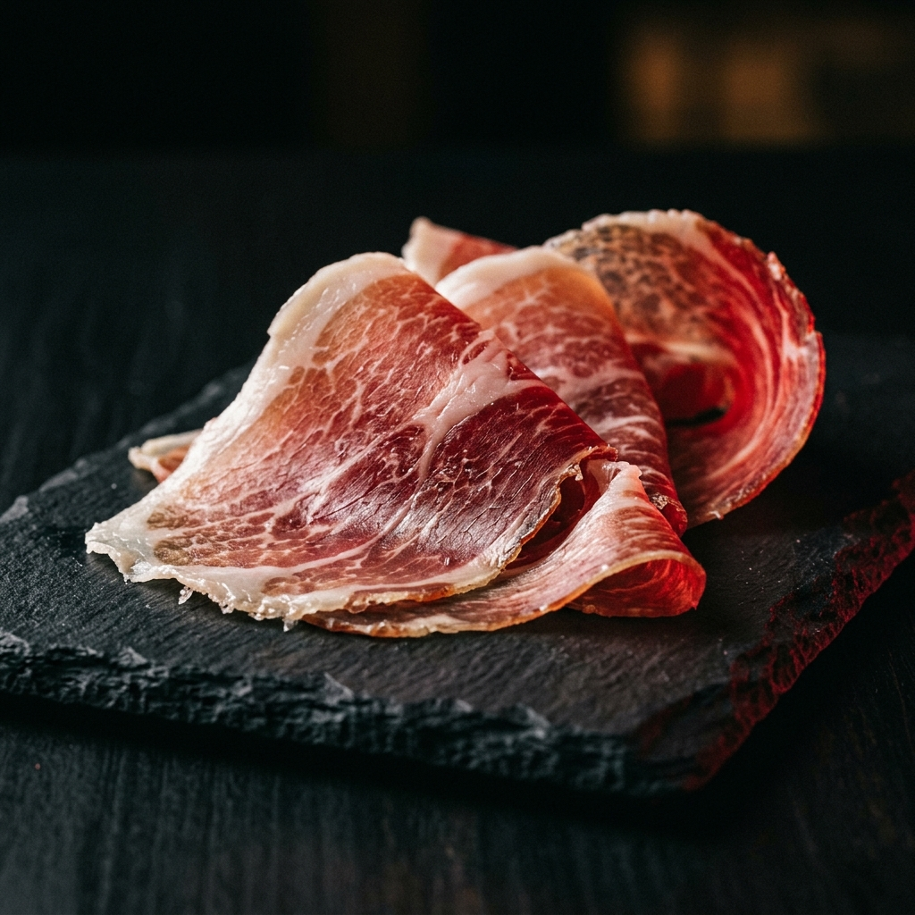Thin slices of Prosciutto di Parma